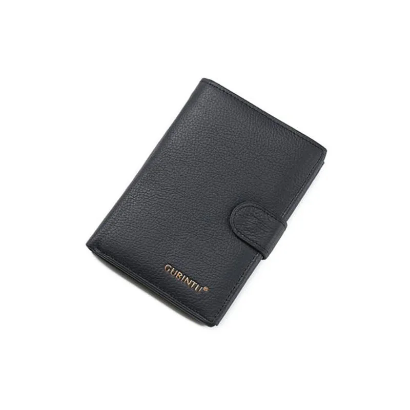 

GUBINTU Bifold Wallet PU Leather Black Credit/ID Card Holder Slim Purse Soft Matte Suede zipper Men's Money Pocket Coin Purses