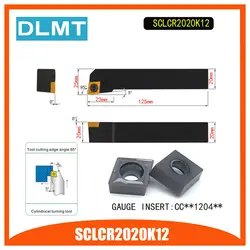 SCLCR2020K12 95 градусов резец для наружной обточки держатель для CCMT120404 CCMT120408 используется на станках с ЧПУ Токарный Станок