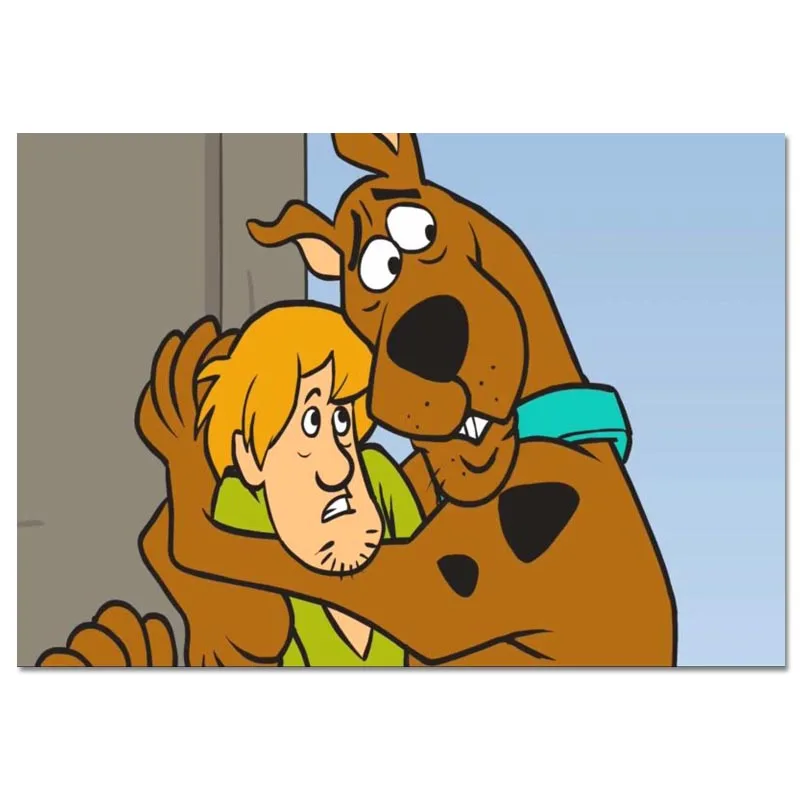 Scooby Doo Плакат на заказ холст плакат художественная отделочная ткань для дома ткань настенный плакат печать шелковая ткань 30X45 см