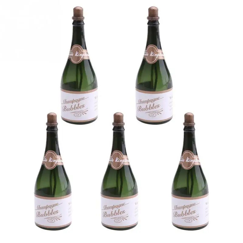 

5pcs Wedding bubble green bottle champagne style soap water bottle for wedding party supplies baby favors wedding decoration