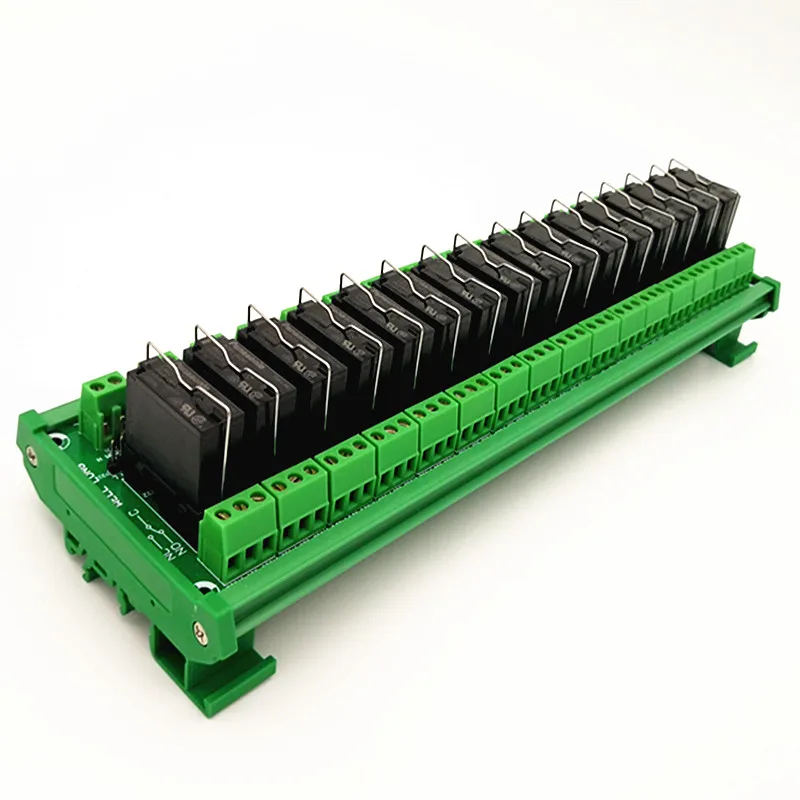 DIN рейка 16 DPDT 5A Модуль интерфейса реле питания, JW2SN-DC24V реле