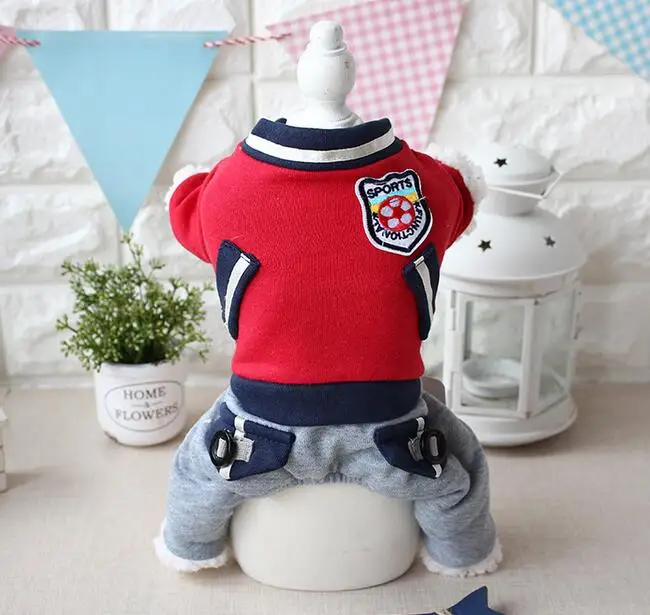 New autumn winter pet dog cat jumpsuits doggy fashion tracksuits puppy warm soft coats dogs cats overcoat pet rompers 1pcs