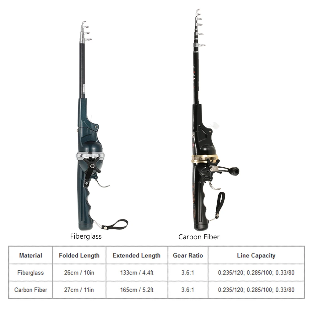 Lixada 133/165 سنتيمتر الصيد قضيب للطي البسيطة الصيد قضيب طوي تلسكوبي Fighing القطب بكرة كومبو مع خيط صنارة الصيد الكارب معالجة
