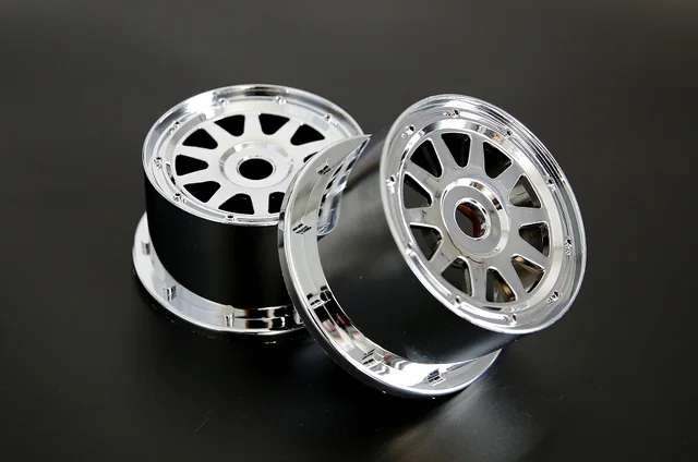Best Price Chrome Plastic baja Rear Wheel hub set for 1/5 HPI Baja 5B Parts Rovan KM 2.0 3.0(2*rear)