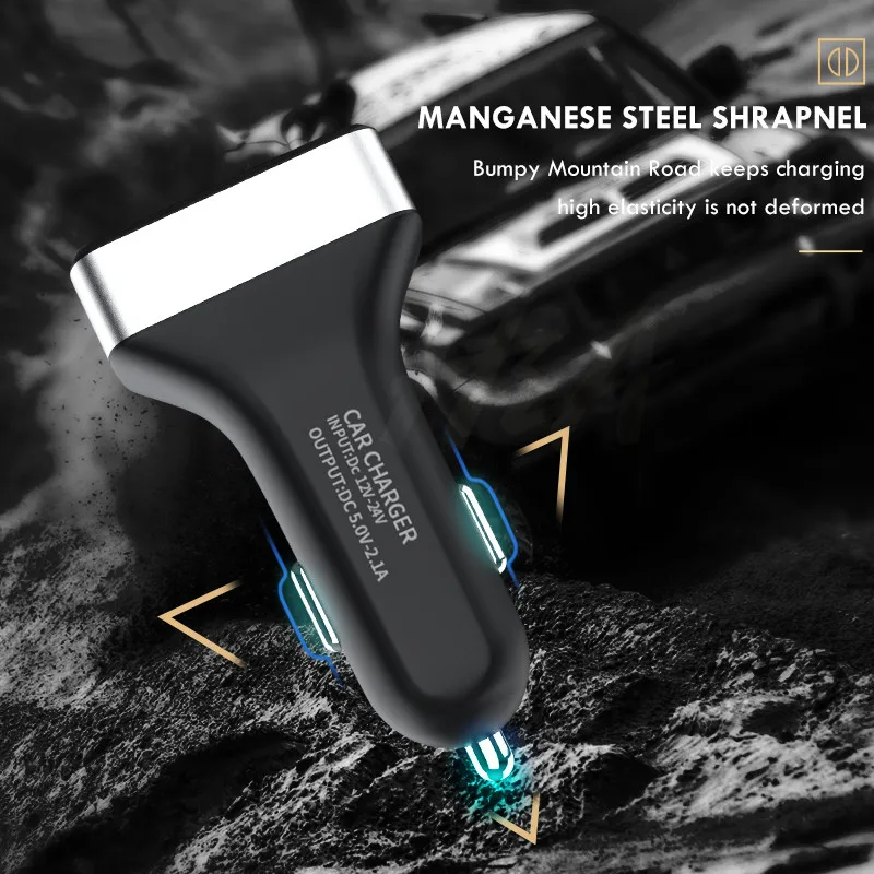 H & A المزدوج USB شاحن سيارة مع LED عرض العالمي الهاتف سيارة-شاحن سامسونج S8 S9 فون xs ماكس 7 8 X زائد شاحن سريع