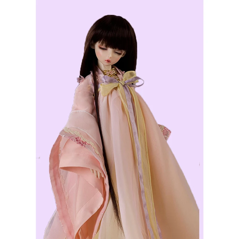 Allaosify bjd парик 1 шт. длинные прямые волосы 1/3 1/4 1/6 1/8 bjd кукла парик черная челка