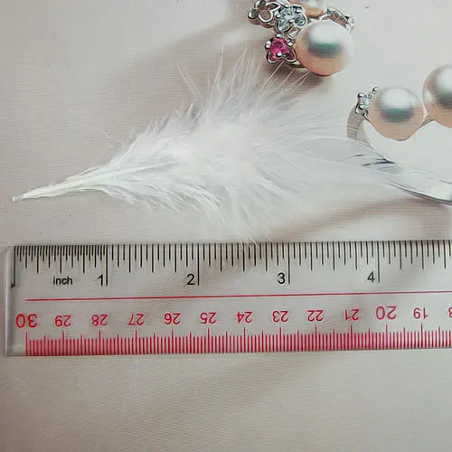 Beautiful Rooster Cock Coque Saddle Feather 3-4 Inch Multi-Purpose Craft Supplies for Clothes Home Decor - White