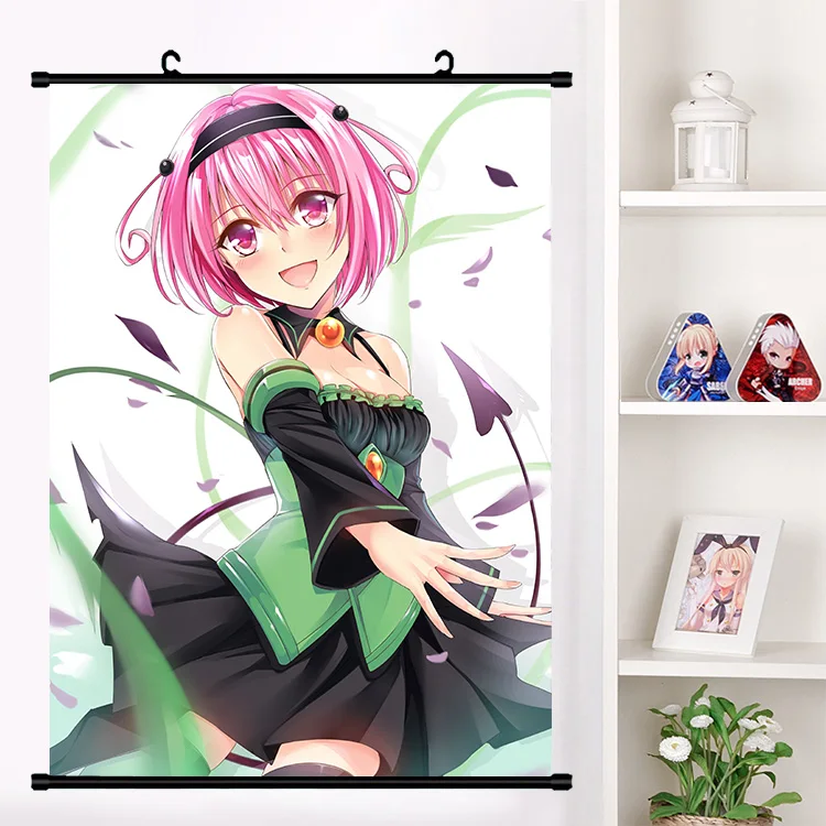 Аниме LOVE Ru Eve Микан Юки тьма Kotegawa Yui Momo Belia Deviluke настенная прокрутка постер