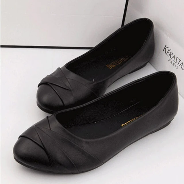 womens flat black loafers