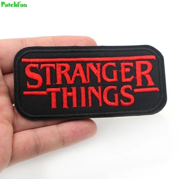 

D0016 Patchfan 20pcs/lot Hot Item Letter Stranger Things Patch iron on popular for hat bag shoe Applique embroidery accessories