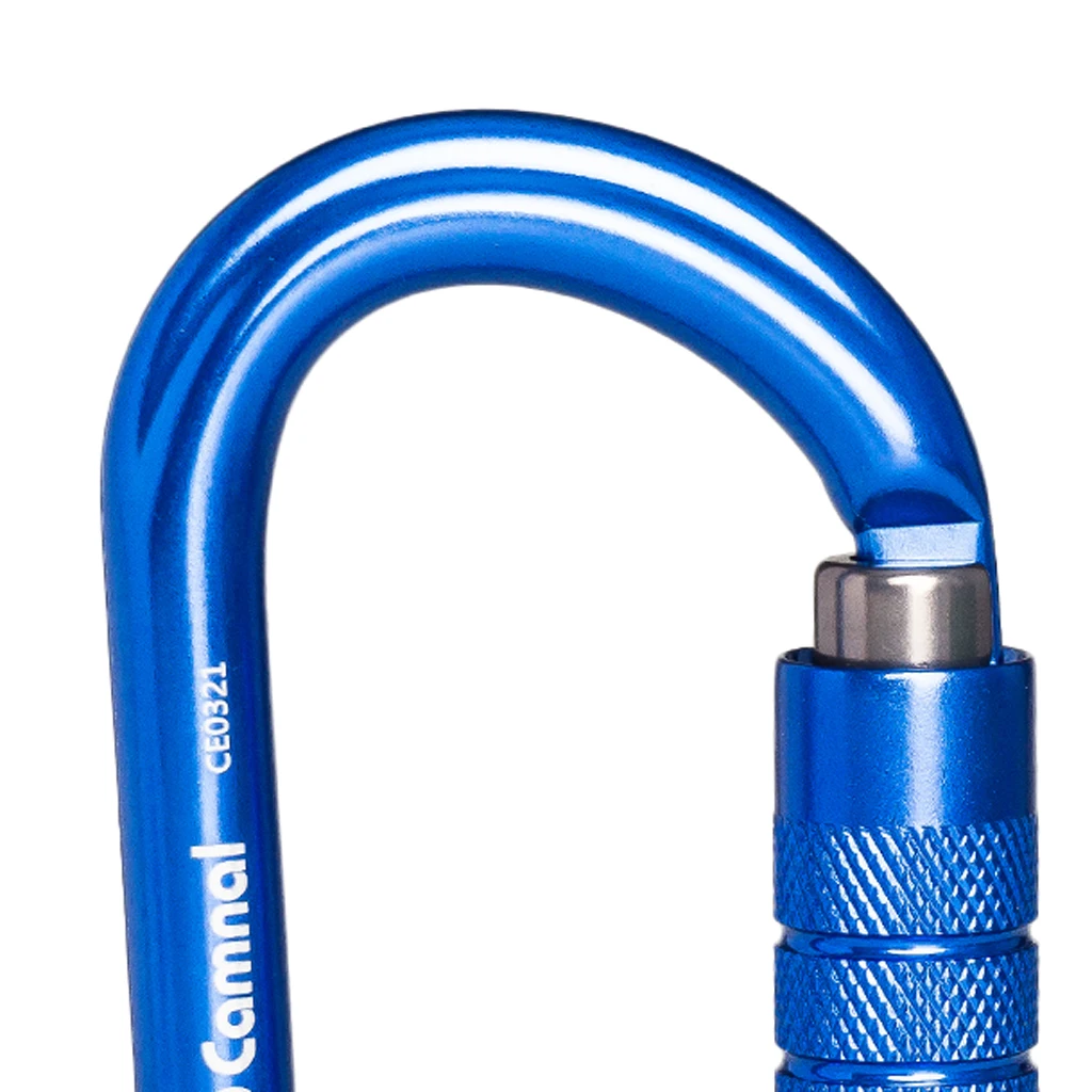 Perfeclan Rock Screw Gate Auto Locking Carabiner Climbing Safety D Type Hook Aluminum Auto Lock Screwgate D Carabiner