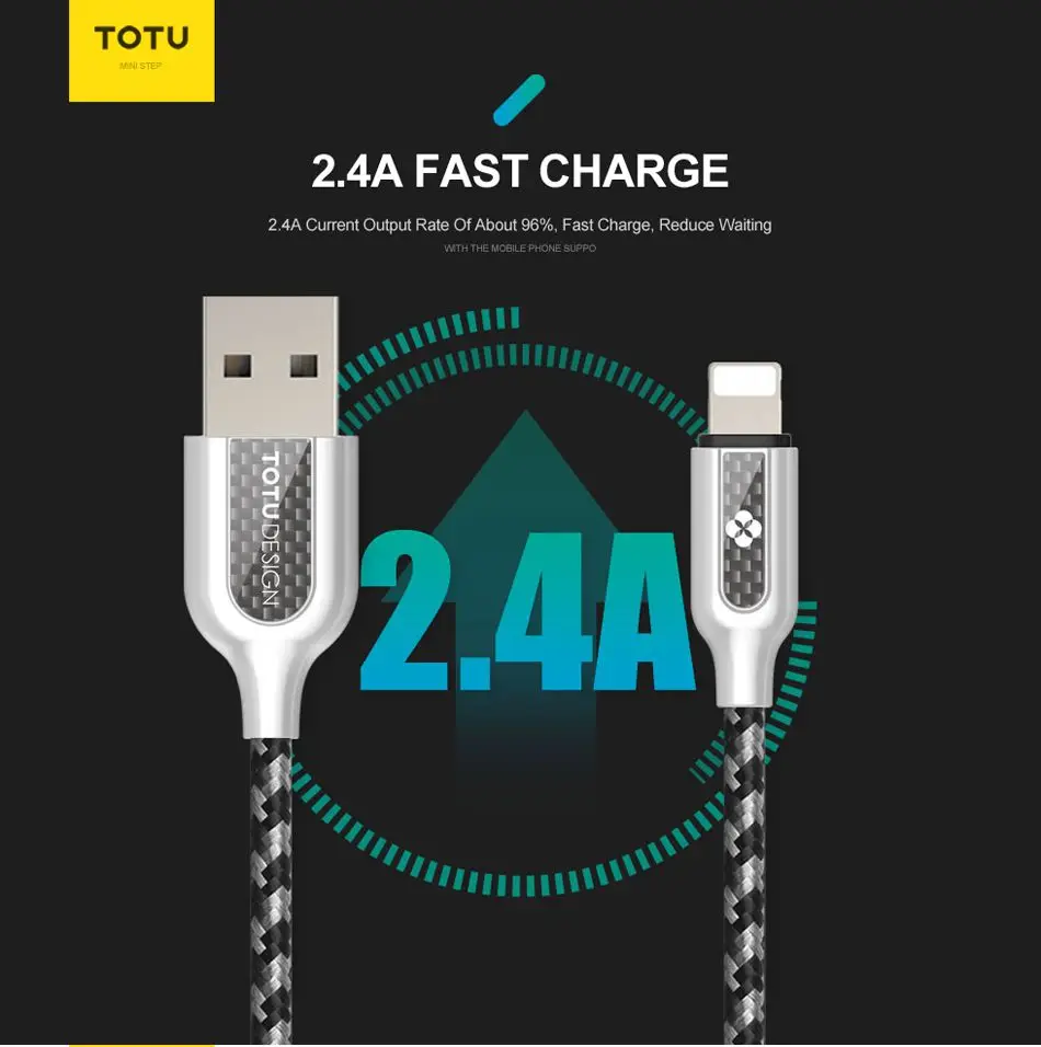 TOTU USB кабель для iPhone зарядное устройство Быстрая зарядка данных кабель для мобильного телефона для iPhone Xs Max Xr X 8 7 6 6 S 5 5S Se iPad провода шнур