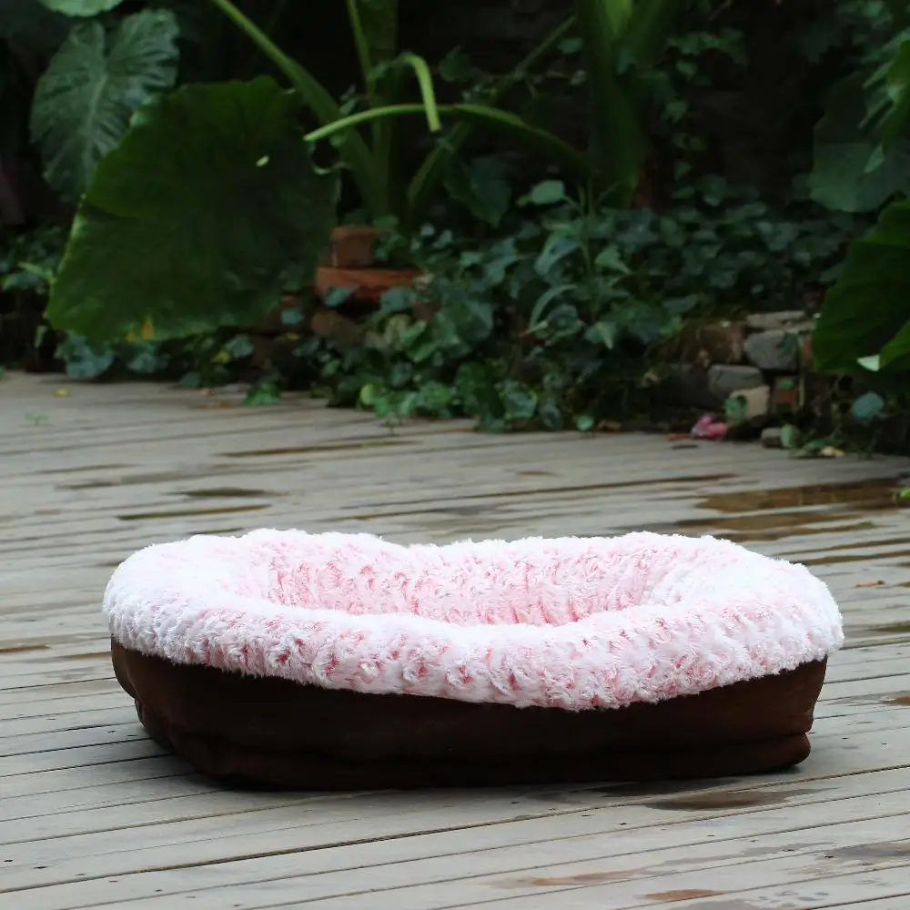 Petalent розовый бархат ПЭТ кровать для Бишон/Пудель/Тедди, два размера, розовый и бронв