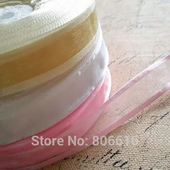 

( Plz Choose 1 Color ) 20MM 50Yards Yellow / White / Pink Silk Ribbon Riband Webbing DIY Accessories Hair Jewerly Findings