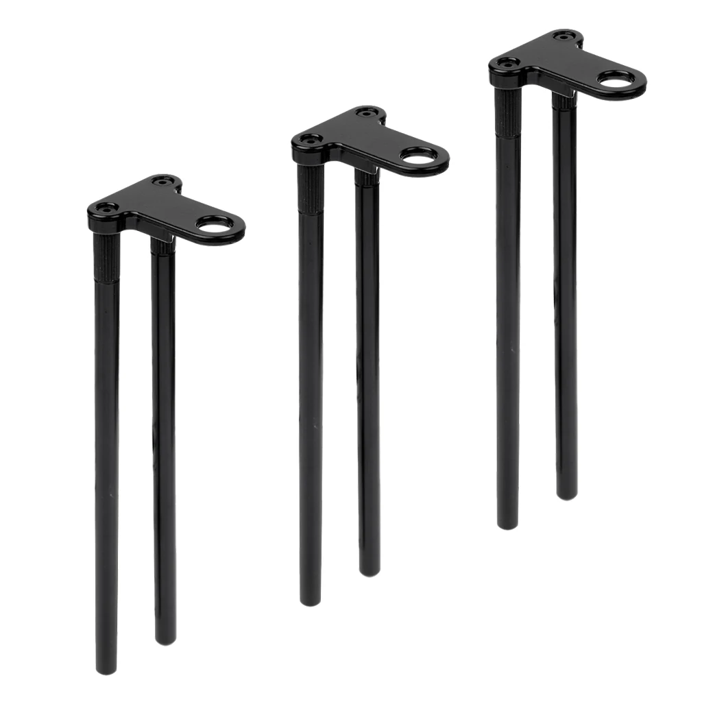 

3 Pieces Black Aluminium alloy Snag Bars Lightweight for Bite Alarms Fly Fishing Snag Ears 16.5cm