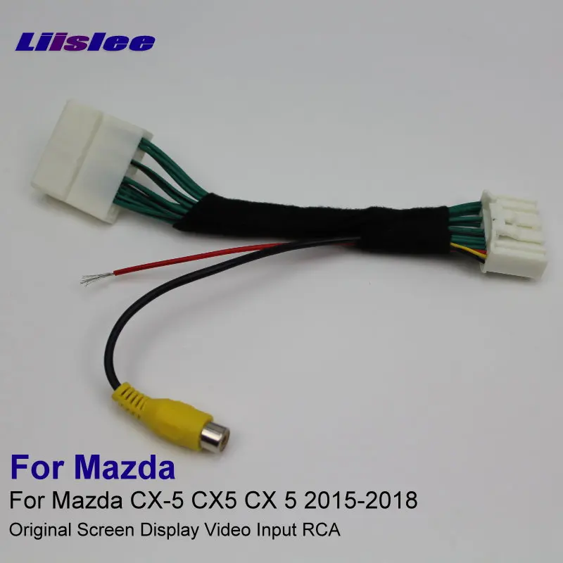 

Liislee 28 Pins RCA Adapter Connector Wire Cable For Mazda CX-5 CX5 CX 5 2015-2018 Rear View Camera Original Video Input Switch