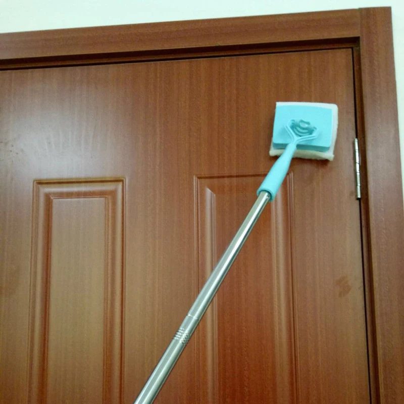 Long Handle Cleaning Brush 360 Degree Swivel Baseboard Buddy Simply Glide Extendable Microfiber Cleaning Fiber Cleaning Brush