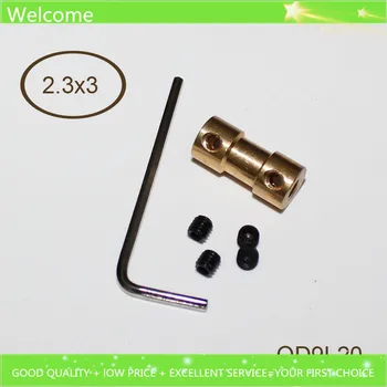 

10sets OD9L20 2.3x3mm rigid metre motor coupler 2.3mm to 3mm coupling transmission parts connector HM Accessories