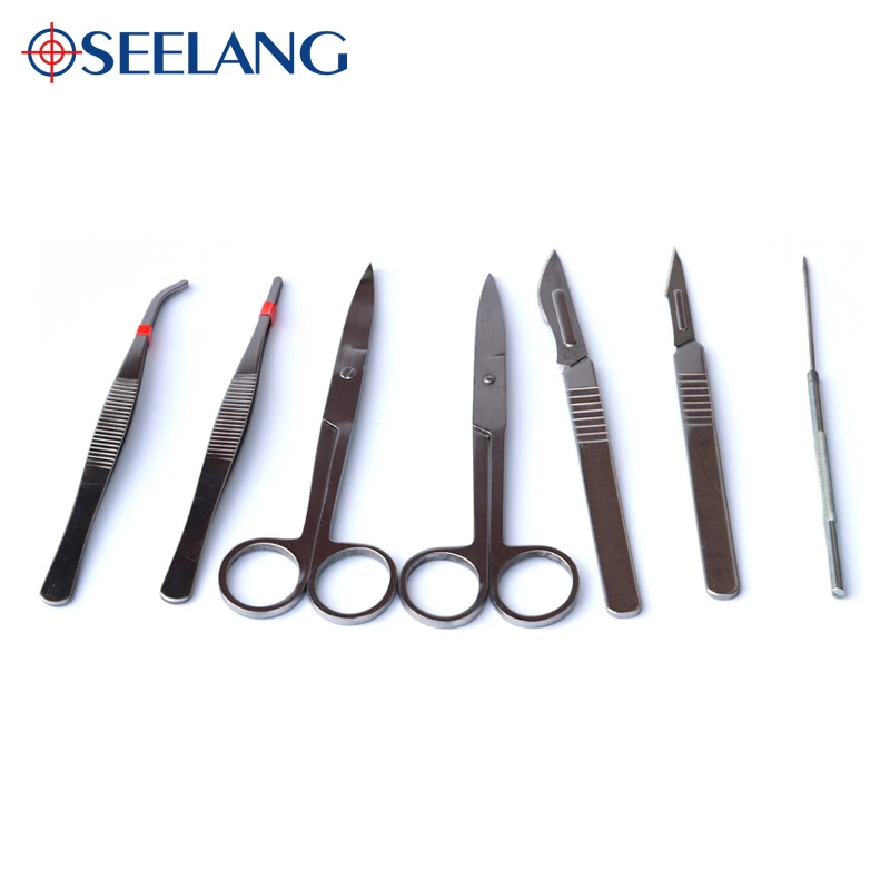 

OSEELANG 7 pcs /set dissector Microscope dissecting tool kit Stainless steel for specimen making Microscope parts & accessories