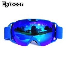 Профессиональный UV400 лыжные очки для мужчин женщин очки для катания на сноуборде очки для Лыжный Спорт взрослые фланелевые пижамы унисекс Сферический лыжный очки Лыжный Спорт eytocor