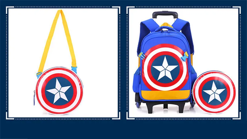 Детские школьные сумки на колесах, Детские рюкзаки, чемодан-тележка на колесах для мальчиков, школьный рюкзак Escolar Backbag