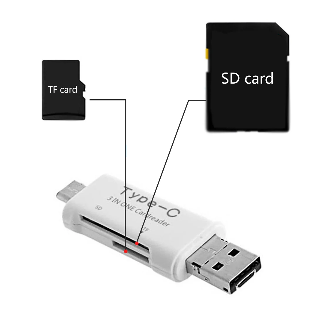 Универсальный 3 в 1 Usb 3,1 кардридер высокая скорость SD TF Micro SD кардридер Тип C USB C Micro USB память OTG кардридер