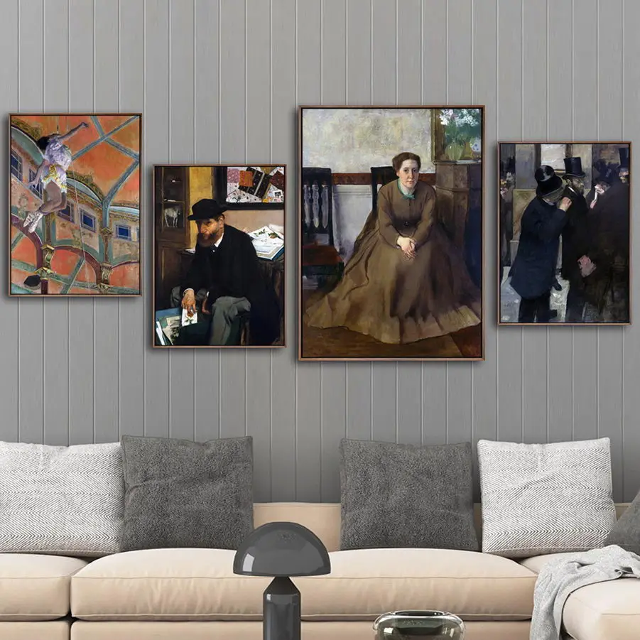 Home Decoration Print Canvas Art Wall Pictures for Living Room Oil Unframed Drawings Poster Paitings French In the coffee shop | Дом и сад