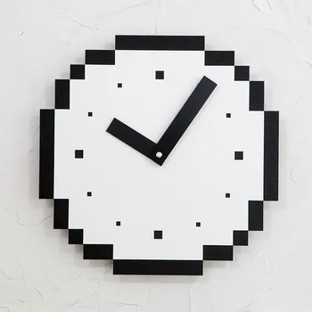 

Kids Black White Silent Wall Clock Modern Design Wooden Clocks American Minimalist Small Wall Clock Art Home Decor Zegar 50w260