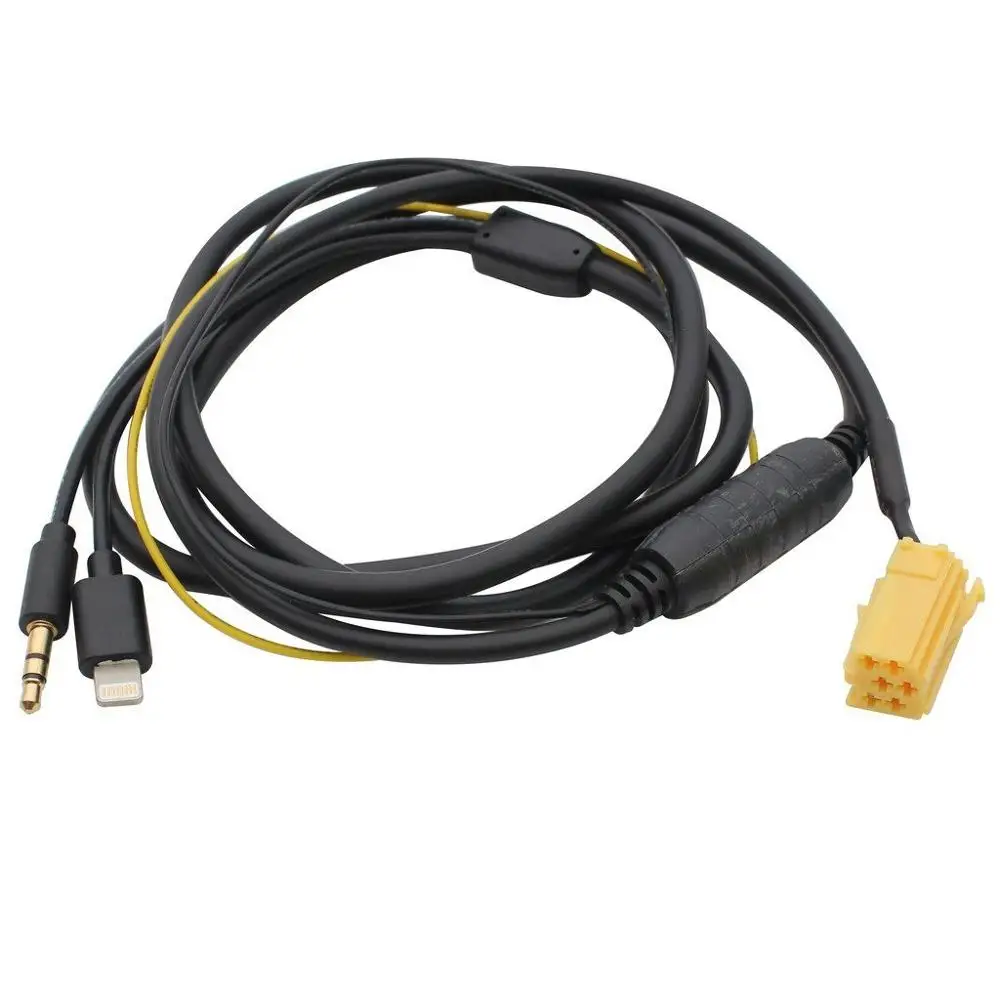 Car 3.5mm Plug Aux-in Audio Adapter Cable with Charging for iPod for Fiat Grande Punto 2007+ for iPhone 5 5c 5s 6 6s Plus (1)
