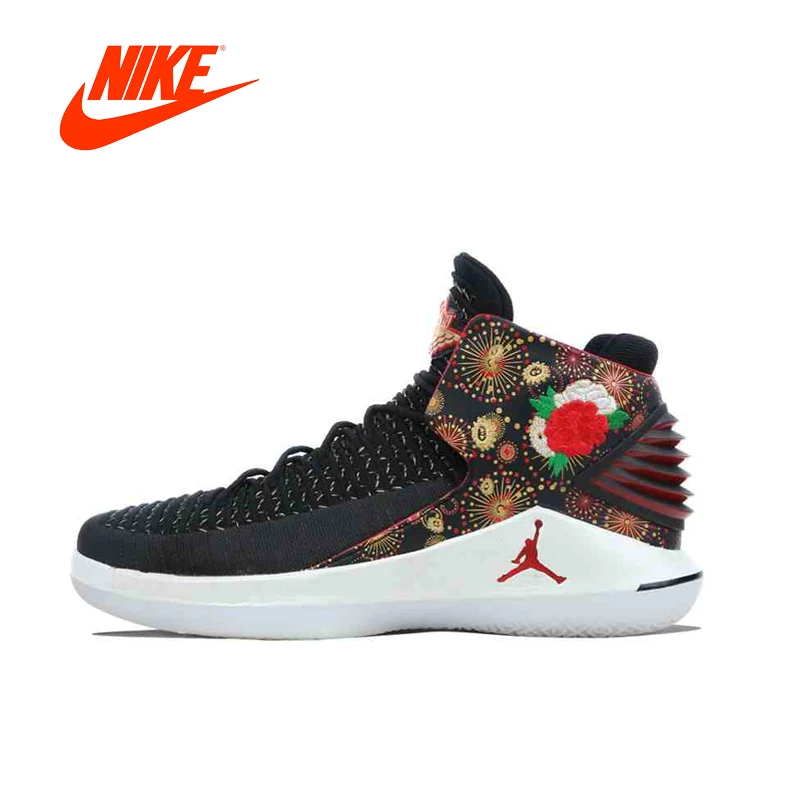 

Original New Authentic NIKE AIR JORDAN XXXII PF CNY AJ32 Mens Basketball Shoes Printed Medium Cut DMX Sport Sneakers for Men