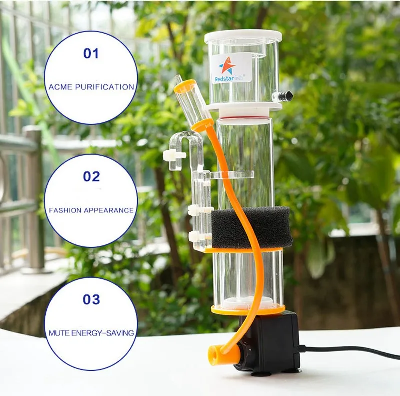 Морской коралловый риф для аквариума протеиновый скиммер 8 Вт/9 Вт/15 Вт Подходит для 30-150л аквариум игольчатая щетка