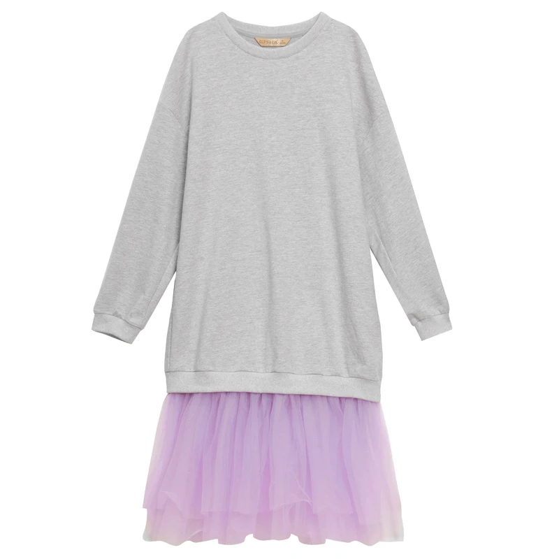 ELFSACK US & DE FBA Local Delivery,Women Sweatshirt and Lace Patchwork Dress,Long Sleeve Autumn Warm Clothing