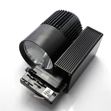 4 провода 3 фазы 30 Вт COB светодиодный Трек свет AC110V-240V рельс Светодиодный точечный декоративные светильники Освещение промышленного освещения настенный светильник