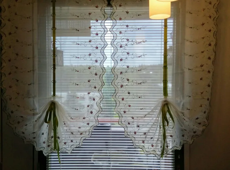 Вышивка лента римская занавеска для дома волна Европейская гостиная кухня Балкон ВУАЛЬ 1 шт./лот индивидуальные размеры приемлемы