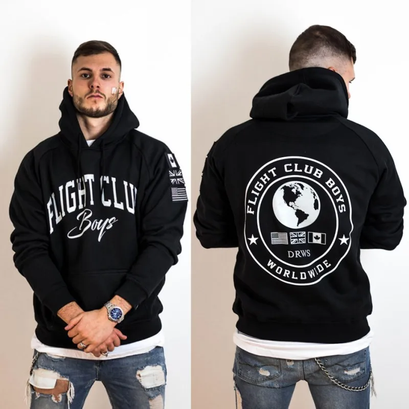 

winter fleece men sweatshirts long sleeve thick hooded hoodie sweater running jogging leisure fitness workout shirts sports wear