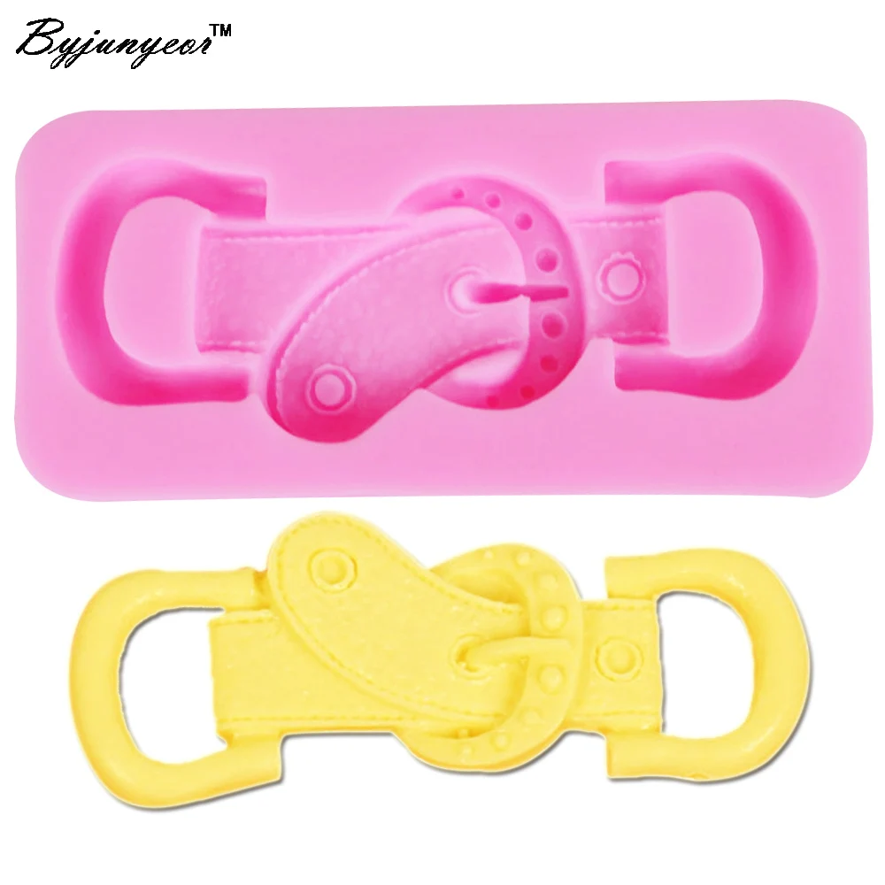 

Byjunyeor M231 3D Belt Buckle Silicone Mold Fondant Cake Chocolate Fimo Clay Candy Molds Kitchen Baking