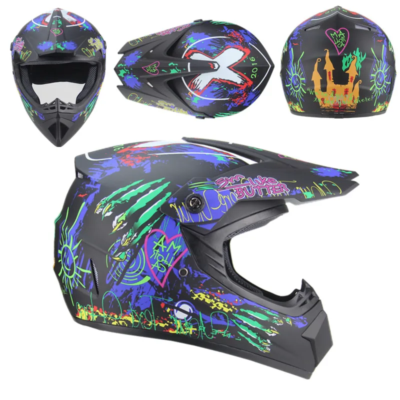 Moto rcycle ATV шлем Мужской Мото шлем высшего качества casco capacete moto cross off road moto cross Racing Шлем DH MTB DOT - Цвет: Matte Black 5