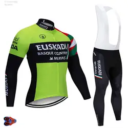 Команда UCI Green EUSKADI костюм Джерси для езды на велосипеде осень весна 2019 с длинным рукавом MTB велосипедная одежда для велоспорта с длинным