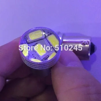 

30X NEW arrival DC 12V auto Car styling project lens ba15s 6SMD 1156 6 led SMD 5630 5730 turn light Bulb free shipping