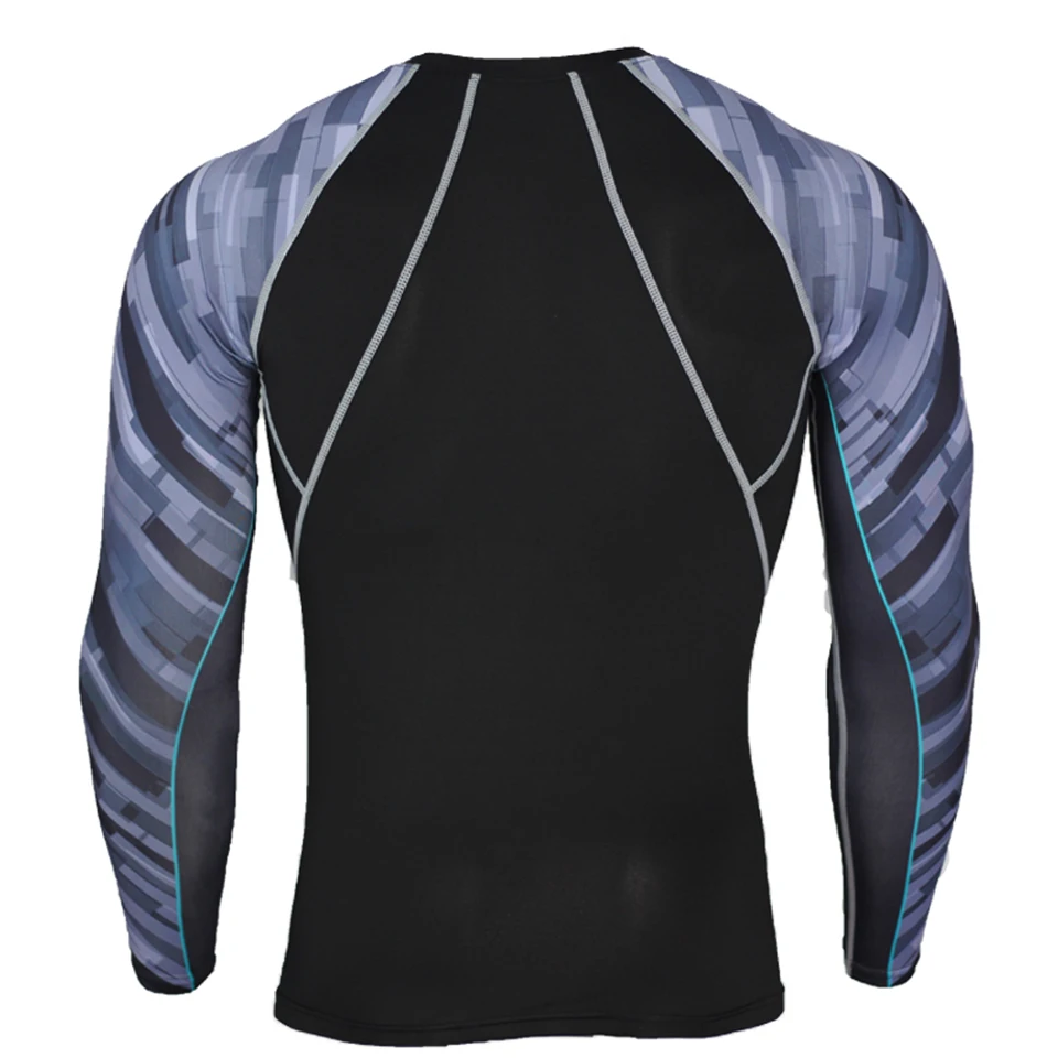 MASCUBE Для мужчин сжатия рубашки ММА Rashguard держать Фитнес с длинным рукавом базовый Слои кожу жесткой Вес подъема упругие Для мужчин s футболки