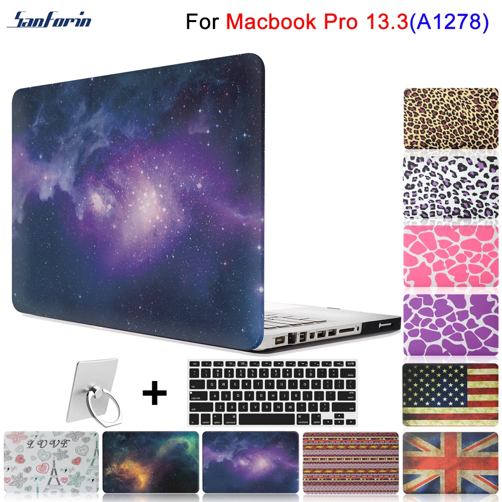 

Plastic Hard Case Cover for Old MacBook Pro 13 Inch (A1278 CD-ROM) Printing Flower Star Pattern Shell Cover for Pro 13 A1278