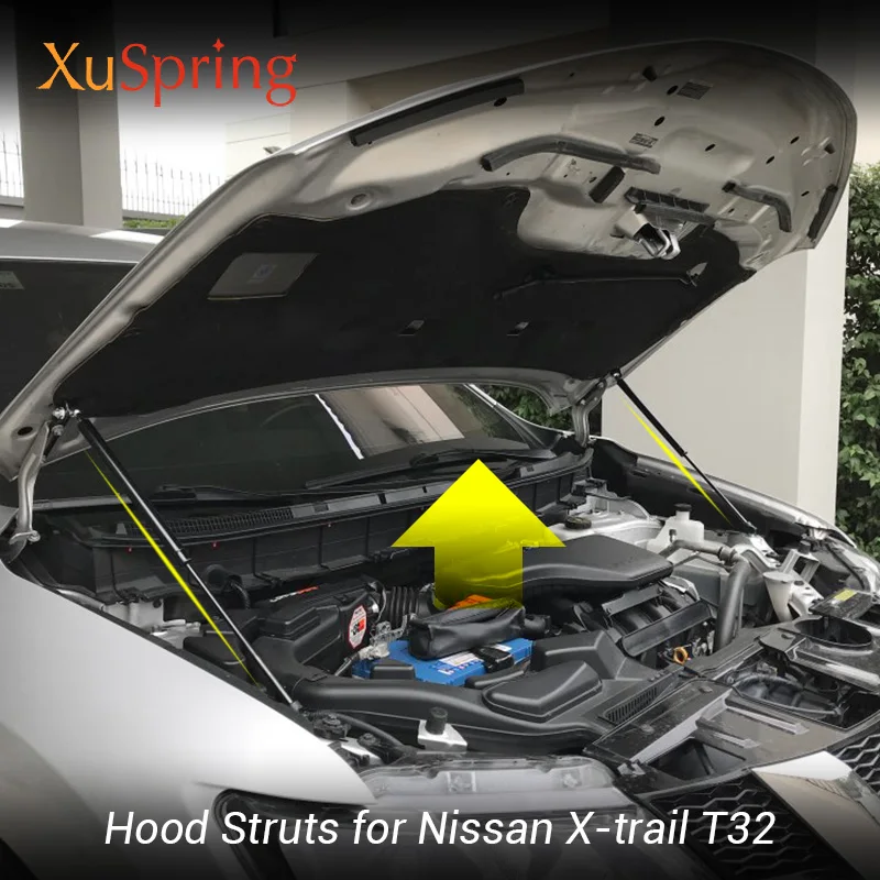 

Car Front Bonnet Cover Hydraulic Rod Spring Shock Bracket Strut Bars Lift Support Styling For Nissan X-Trail Rogue T32 2013-2019