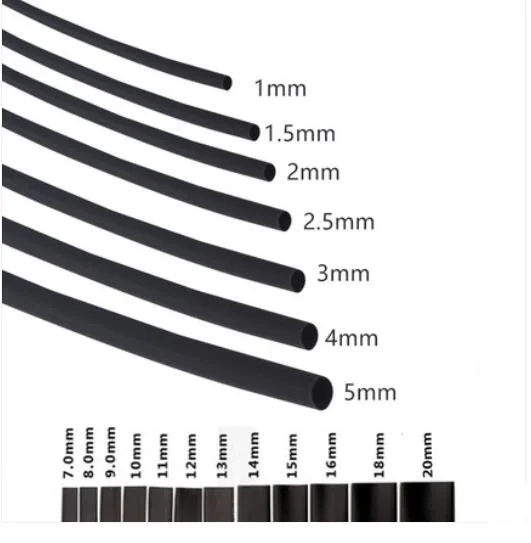 

Heat insulating sleeve 1MM/1.5MM/2MM/2.5MM/3MM/3.5MM/4/5/6/7/8/9/10/12/14/16/18/20/25/30MM Heat shrinkable wire cable tube Cover