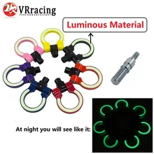 Железный буксир, буксирный крюк JDM гонка Универсальный буксирный крюк с алюминиевым винтом для японских моделей автомобилей светящийся материал VR-THBJ61