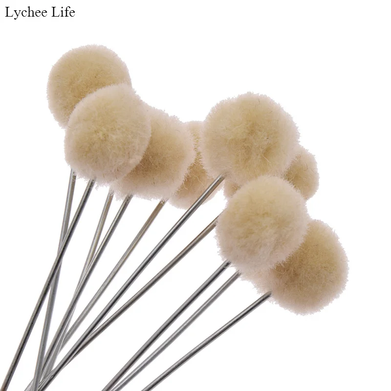 Lychee Life 100 шт кожевенное ремесло шерсть кожа краситель Dauber& Finish аппликатор набор инструментов для небольших проектов и краев шерсть краситель