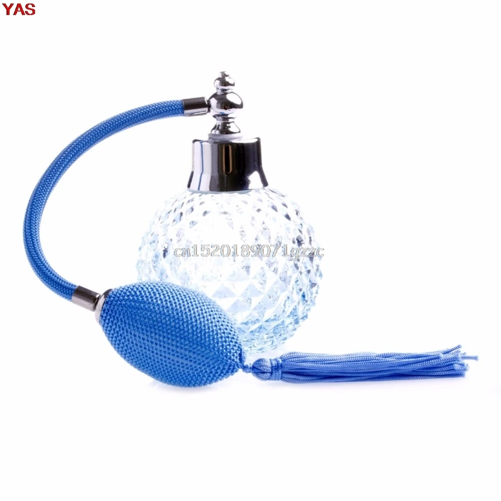 Мода 100 мл синий винтажный парфюмерный флакон с распылителем Заправляемый спрей Стеклянный подарок# H027