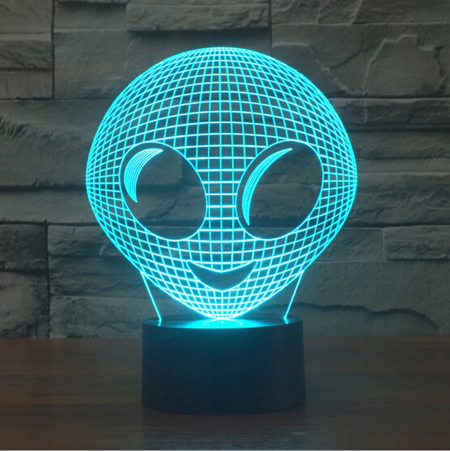 

3D Bulbing Light aliens 7 color changing Light illusion LED Lamp