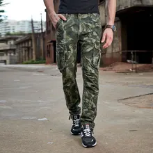 Демисезонный Новые камуфляжные штаны модная разноцветная Карманы Свободные качество камуфляжные штаны