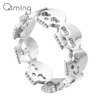 Punk Skeleton Skulls Ring For Women Men Female Girls Cool Vintage fashion Gold Fashion Rings Boho Chic Jewelry Birthday Gift