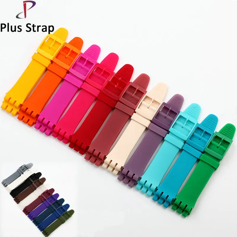 

Plus strap rubber 17 19 MM Watch Band Strap for Watches Accessories Men & Women Rubber Watch band